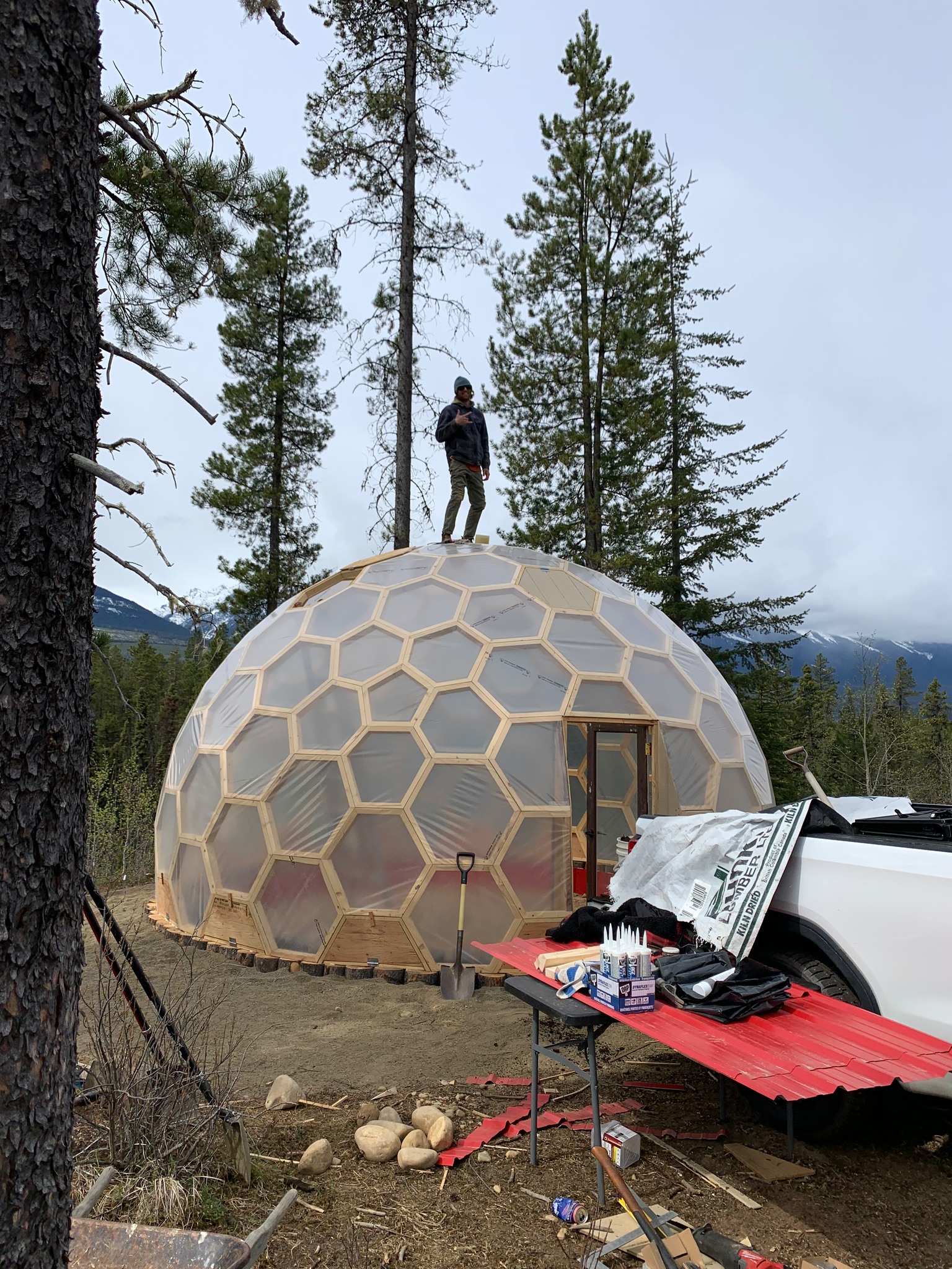 This meme features a person standing on top of a geodesic dome, which is a type of futuristic or sci-fi-inspired structure. The text "I'm not arguing, I'm just explaining why I'm right" appears on the dome, implying that the person is being stubborn or obstinate. The image is likely humorous because it pokes fun at the idea of someone being overly confident or argumentative.